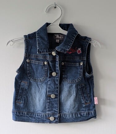 Veste jean sans manche