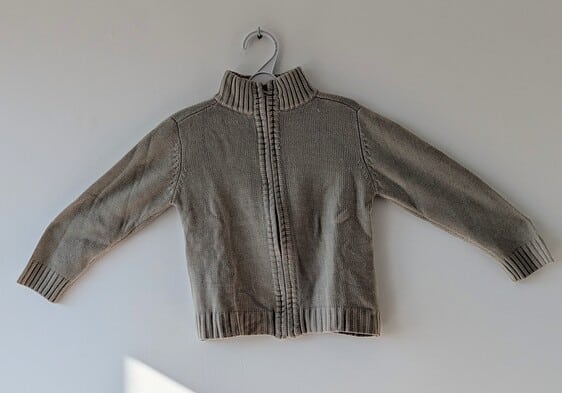 Gilet beige, Prémaman