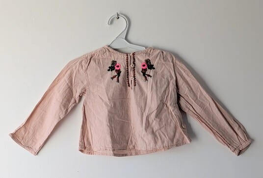 Blouse rose pâle