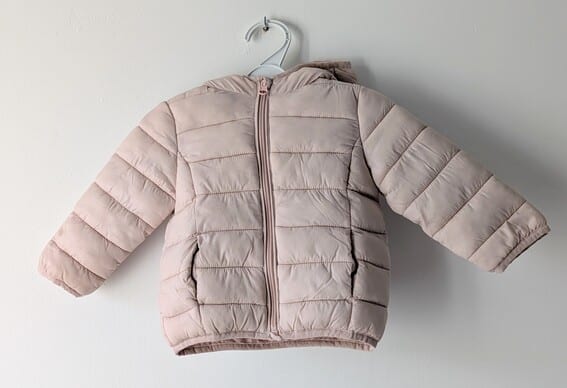 Doudoune rose pâle, Gémo