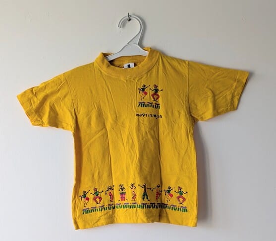 T-shirt jaune "Martinique"