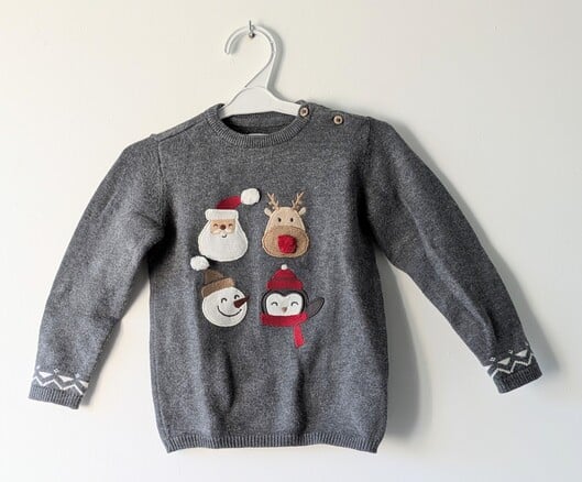 Pull de noël gris, C&A