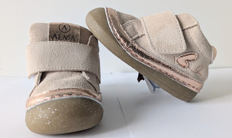 Chaussures beige à scratch