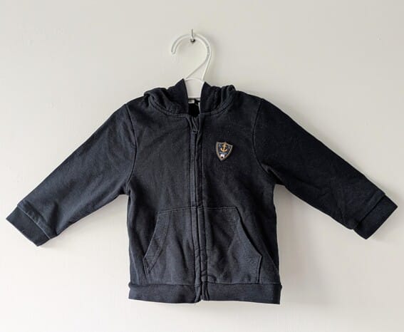 Veste à capuche bleue marine, Vertbaudet