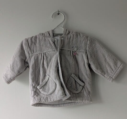 Veste d'hiver motif cœur