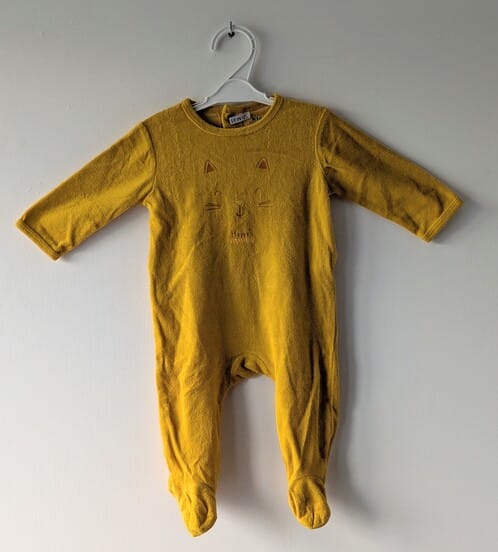 Pyjama jaune moutarde, Kiabi