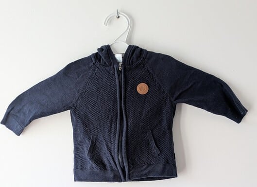 Gilet zippé bleu marine, Obaibi