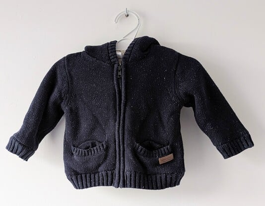 Gilet d'hiver bleu marine, Tex