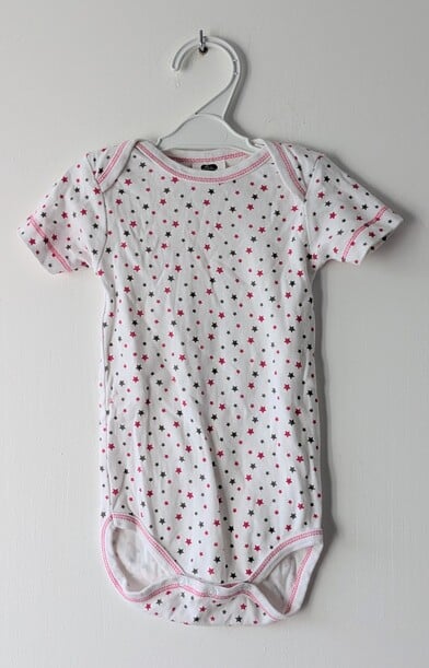 Body blanc motif étoiles, Mots d'enfants