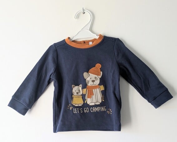 Haut bleu marine & brun