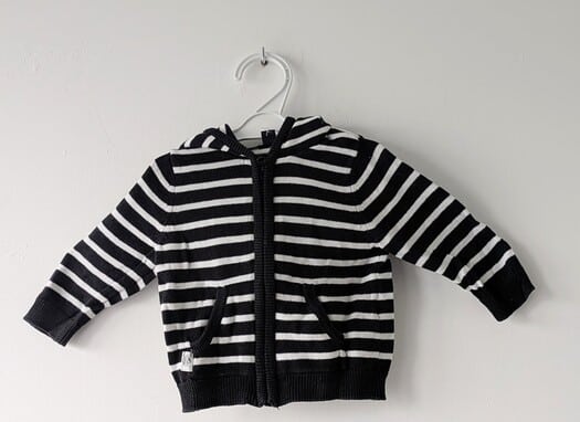 Gilet rayé noir & blanc, Kiabi