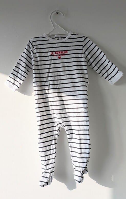 Pyjama marinière noir & blanc, Kiabi