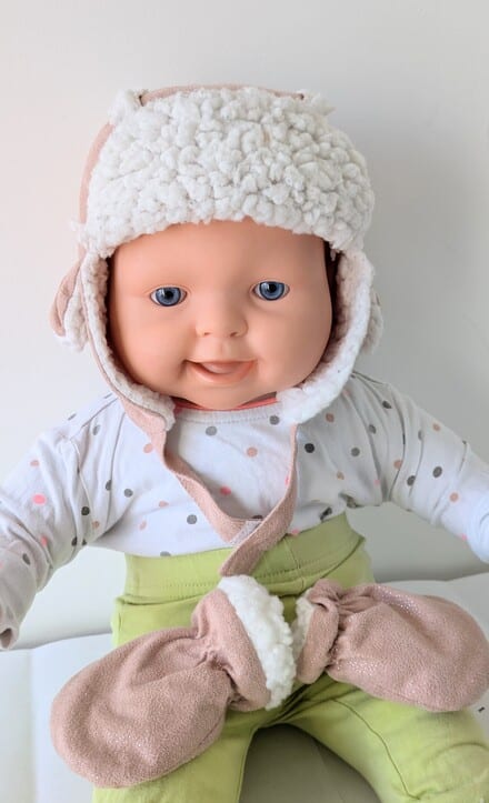 Ensemble chapka & moufles, Tissaia