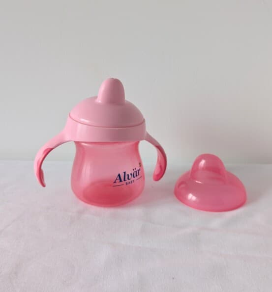 Biberons rose à poignées