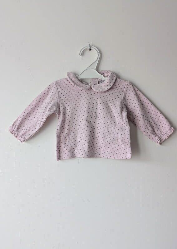 Haut à pois roses