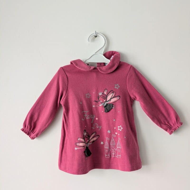 Robe rose motif fée