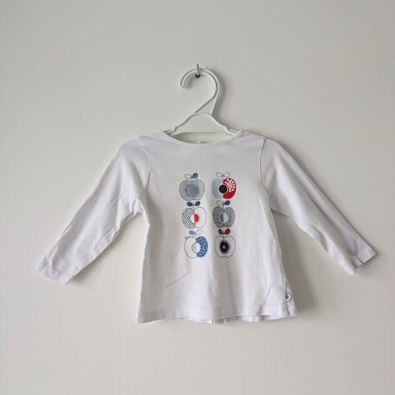 Haut blanc motif pommes, Obaibi