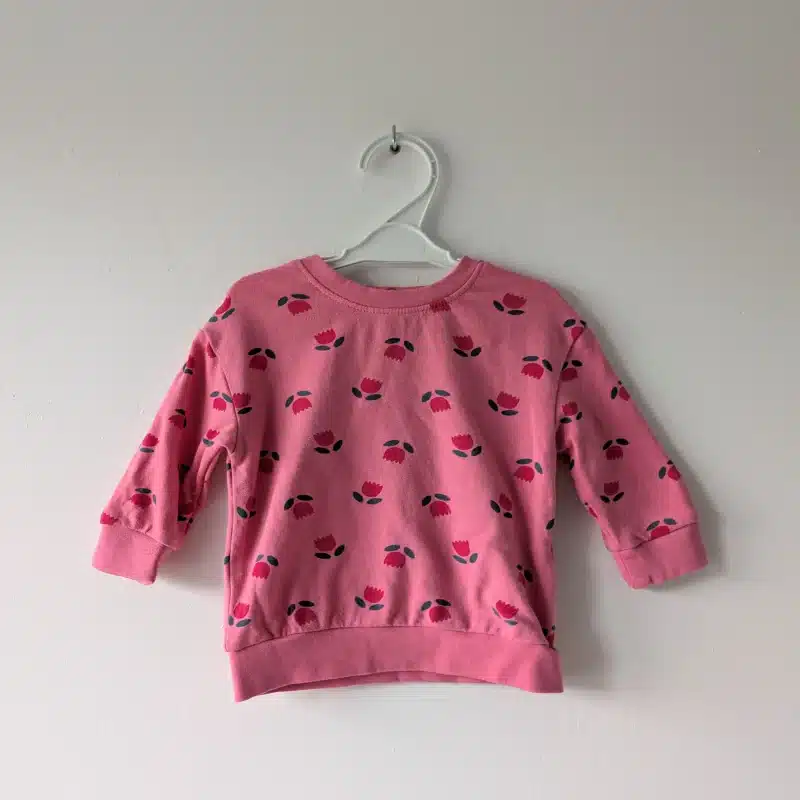 Pull rose fleurie, Lupilu