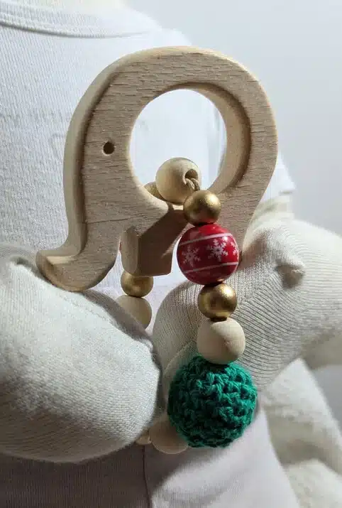 Hochet noël vert & rouge