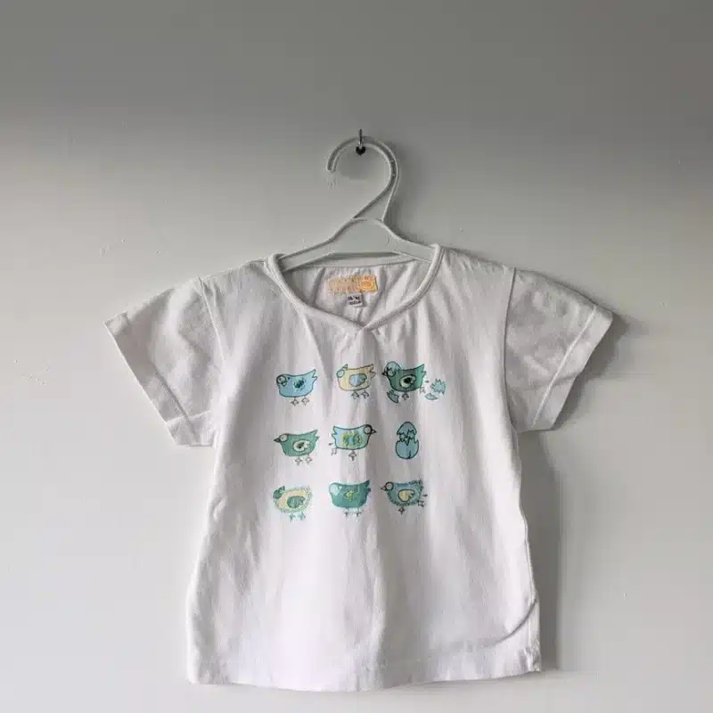 T-shirt blanc imprimé poules, Tape à l'œil