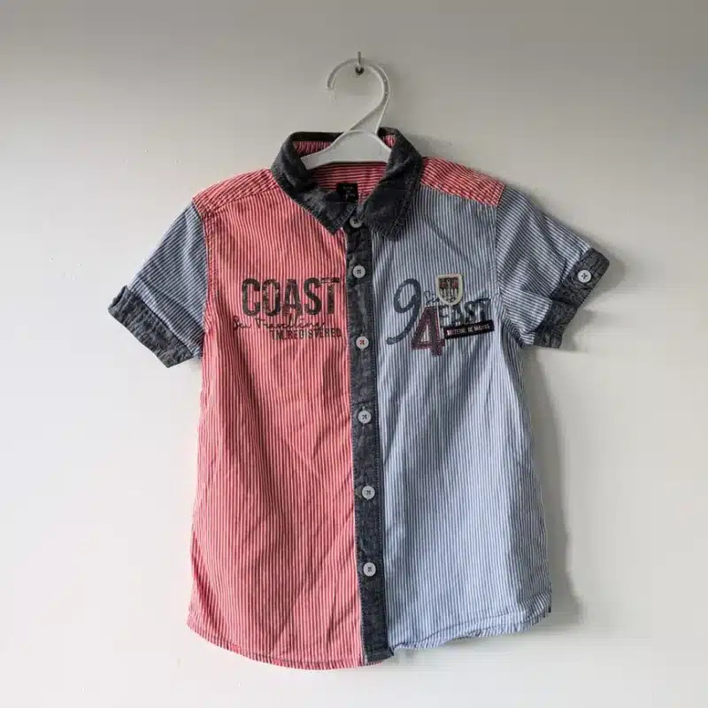 Chemise rouge & bleue, Terre de marins