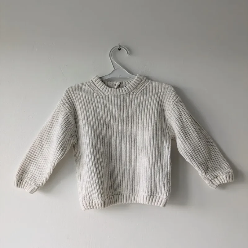 Pull d'hiver blanc, Kiabi