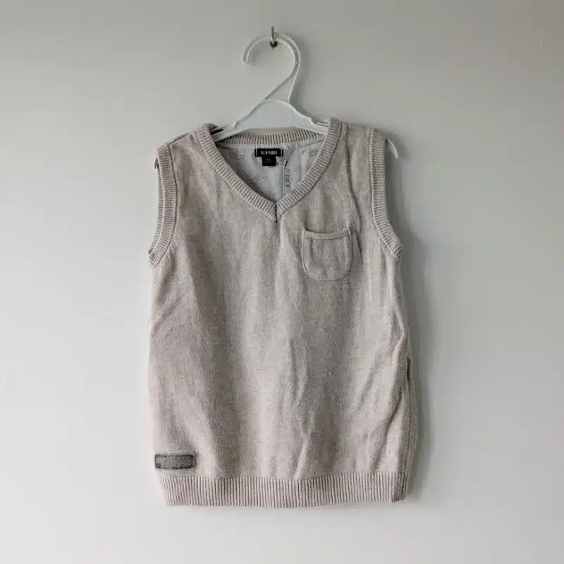 Pull sans manche beige, Kiabi