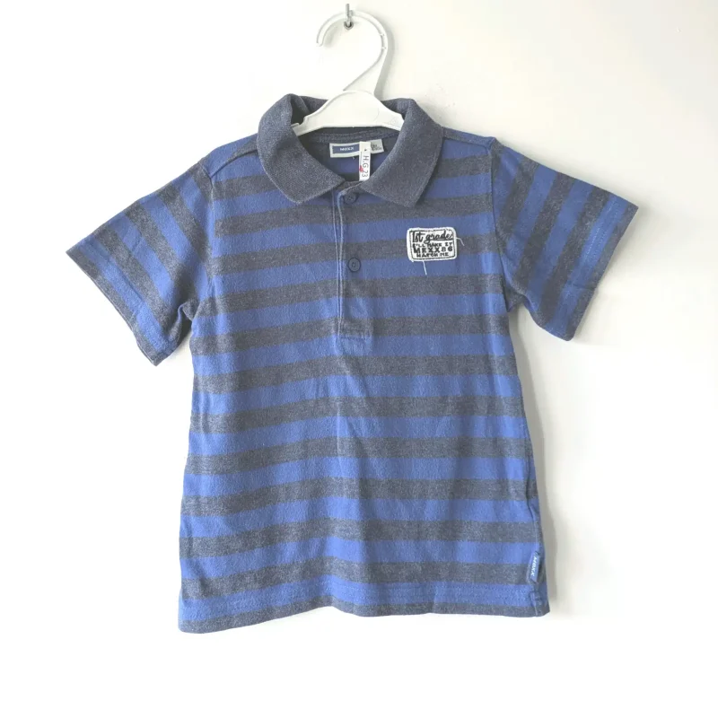 Polo rayé bleu