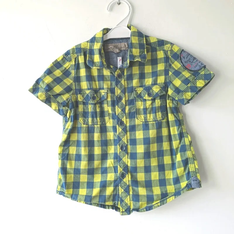 Chemise manches courtes à carreaux