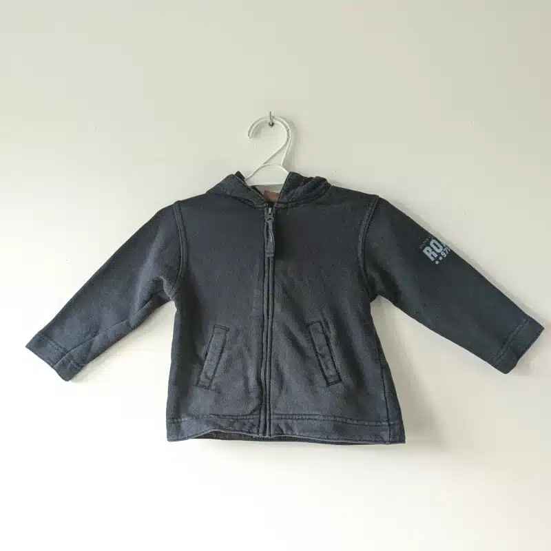 Veste zippée bleue marine