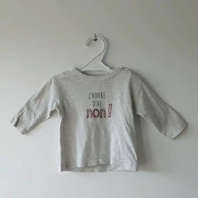 Haut "j'adore dire non", Tape à l'œil