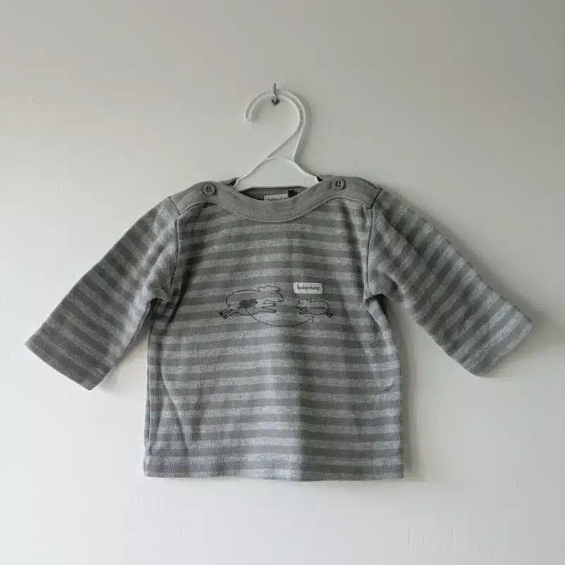 Haut épais rayé gris, JBC