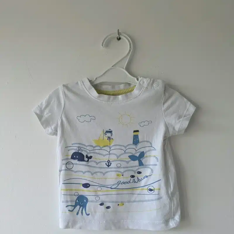 T-shirt blanc motif marin, In Extenso