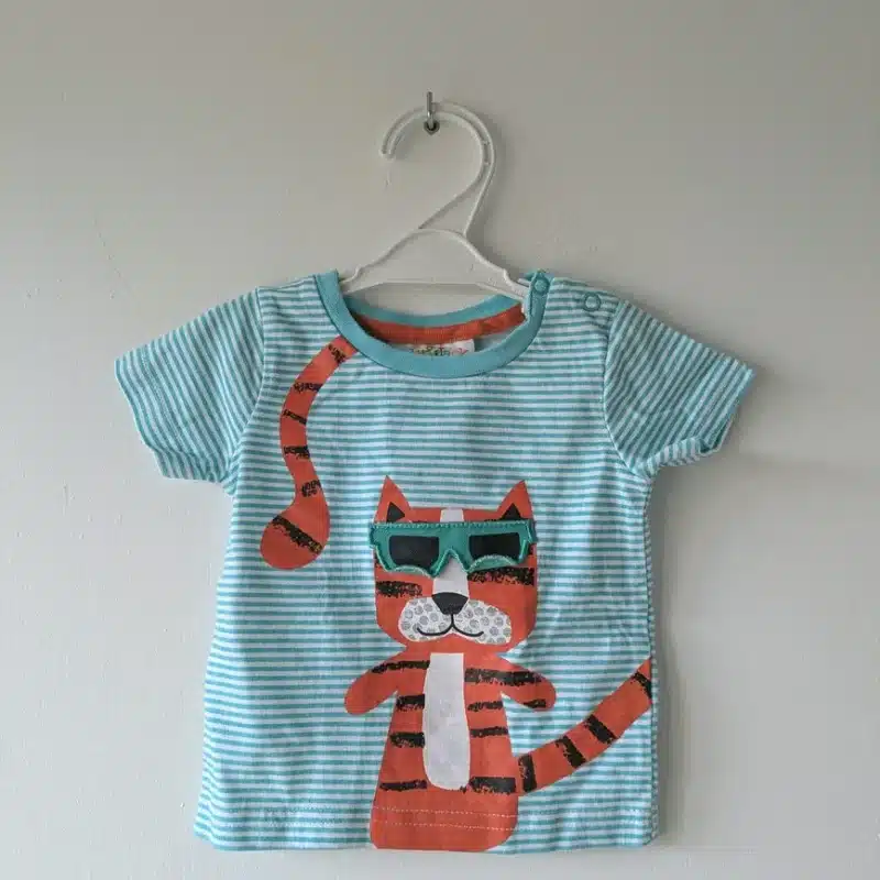 T-shirt rayé blanc/bleu