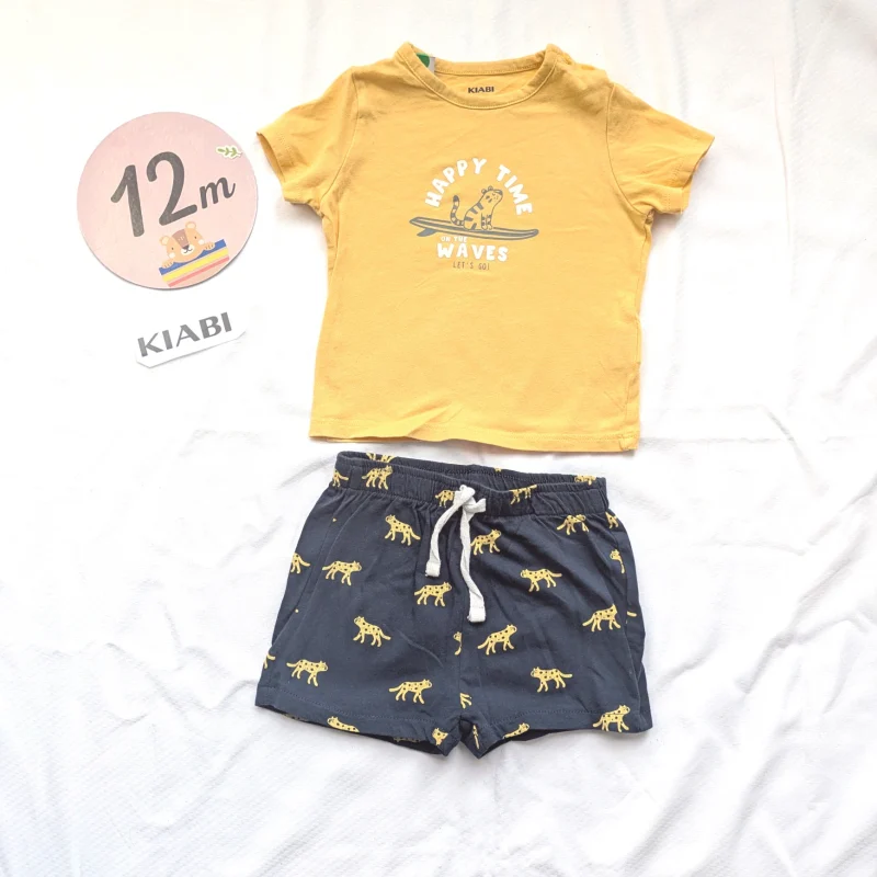Ensemble d'été marine & jaune, Kiabi