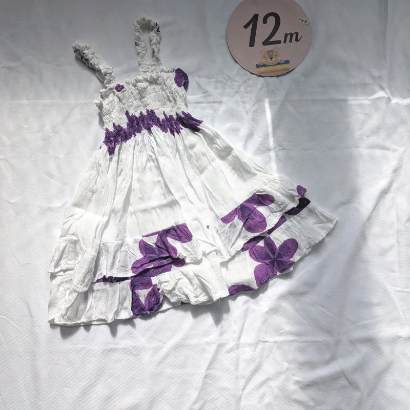 Robe blanche & violette
