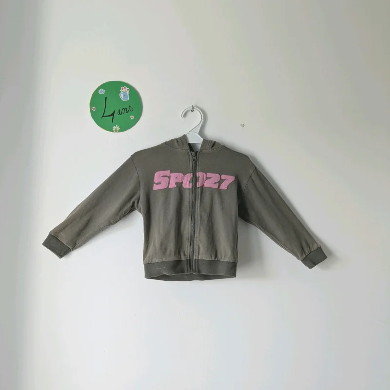 Veste zippée kaki