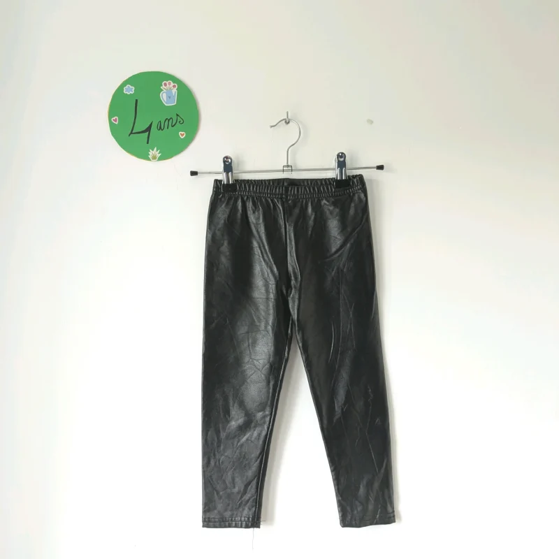 Legging simili cuir noir