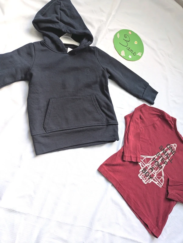 Sweat marine & haut bordeaux