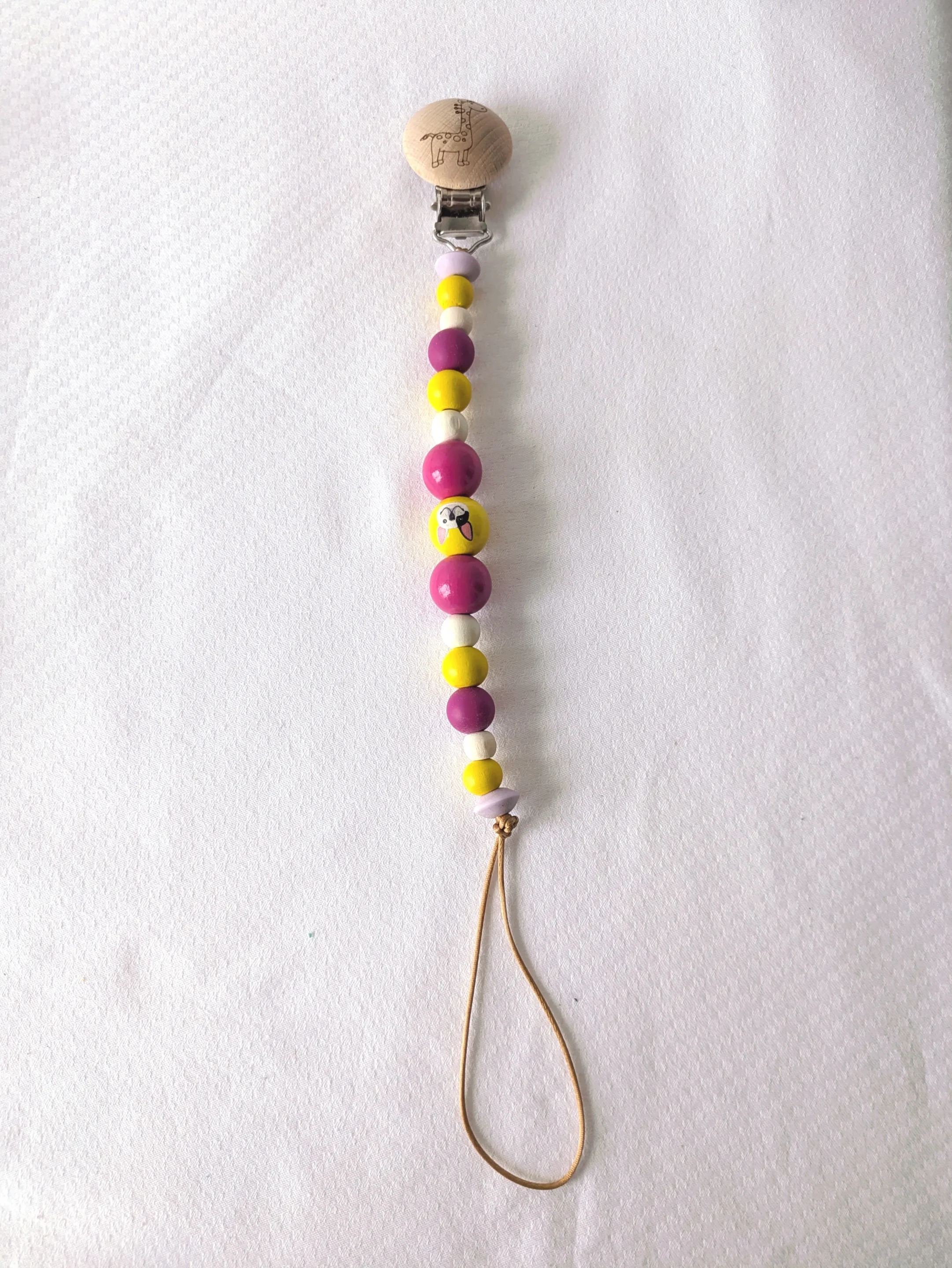 Attache Doudou, mauve & jaune – Image 2