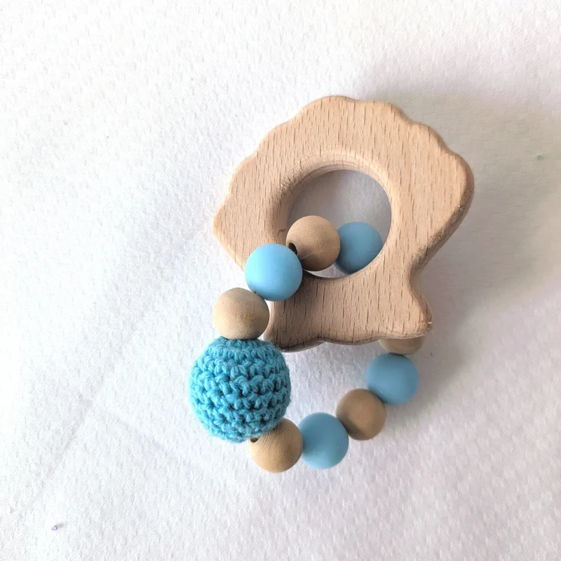 Hochet , bleu, coquillage