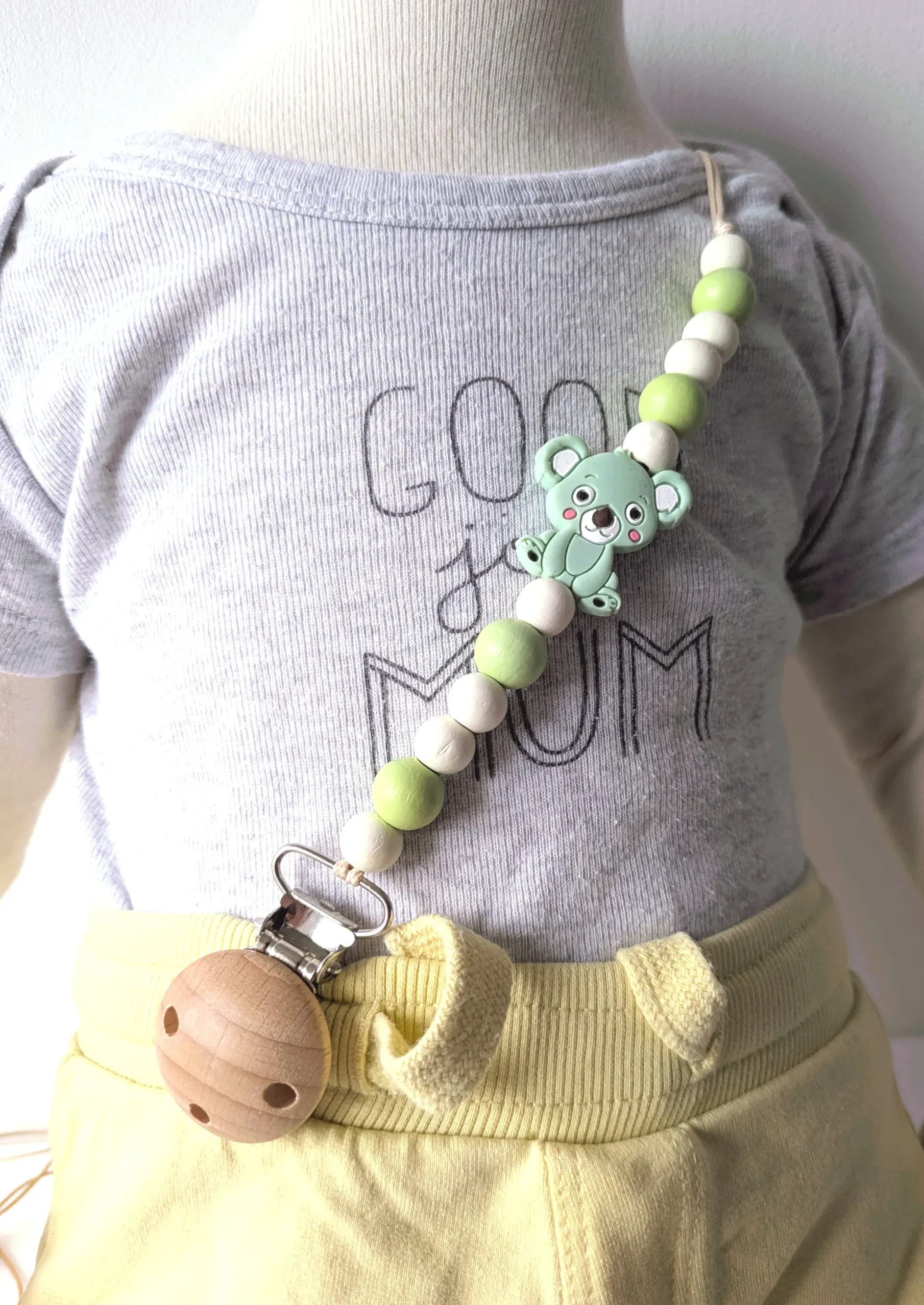 Attache Doudou, ours vert