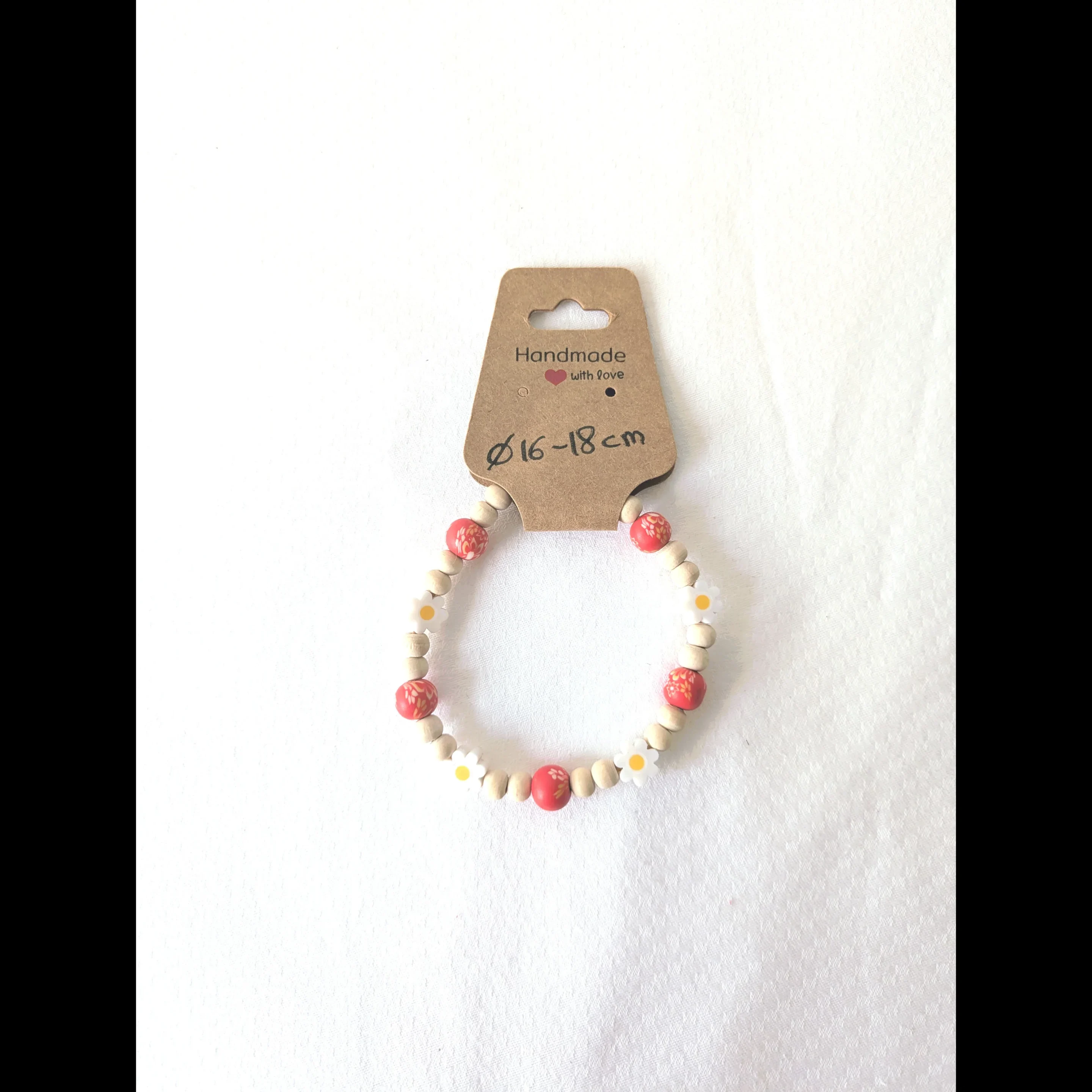 Bracelet réglable perles imprimées, taille S/M – Image 3