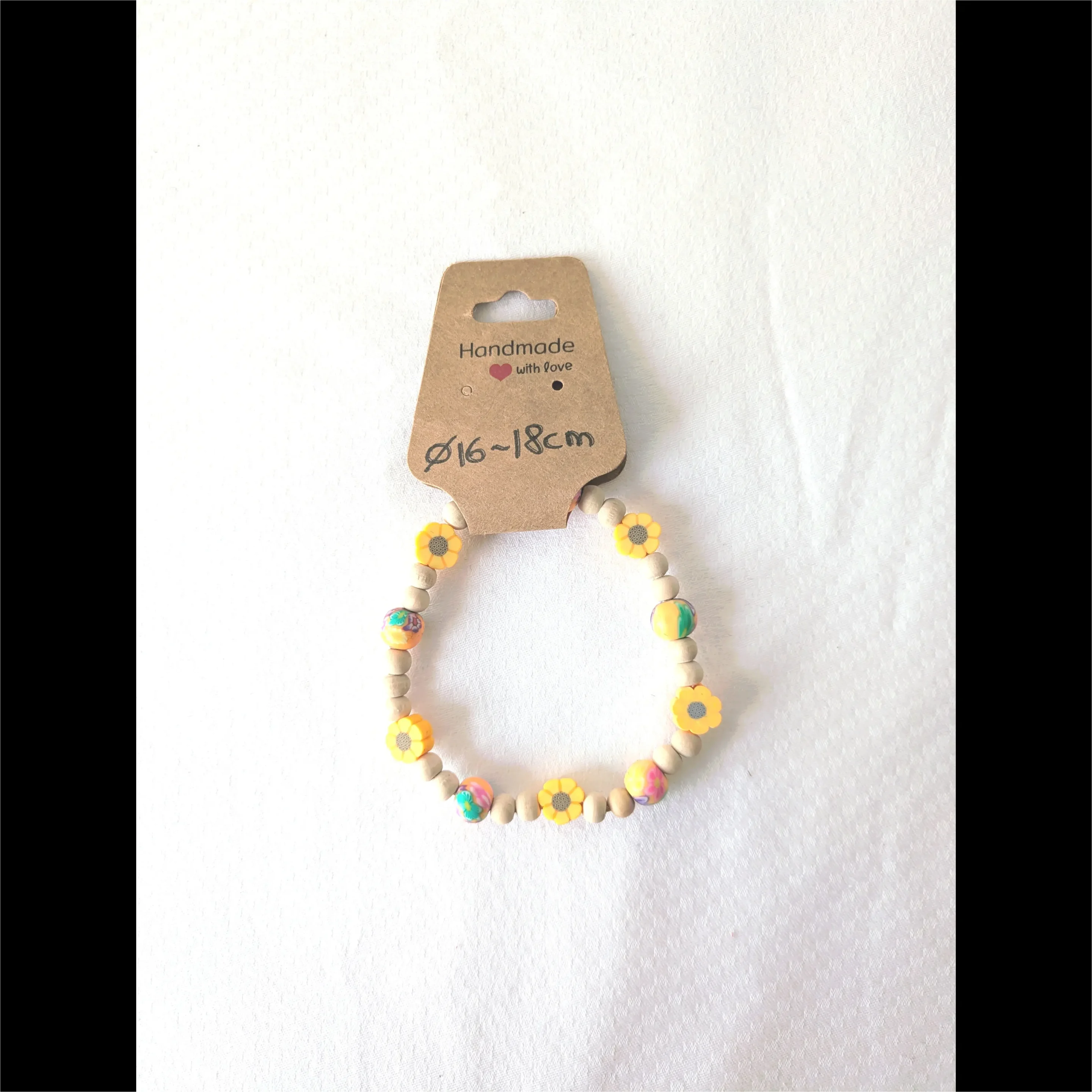 Bracelet réglable perles imprimées, taille S/M – Image 6