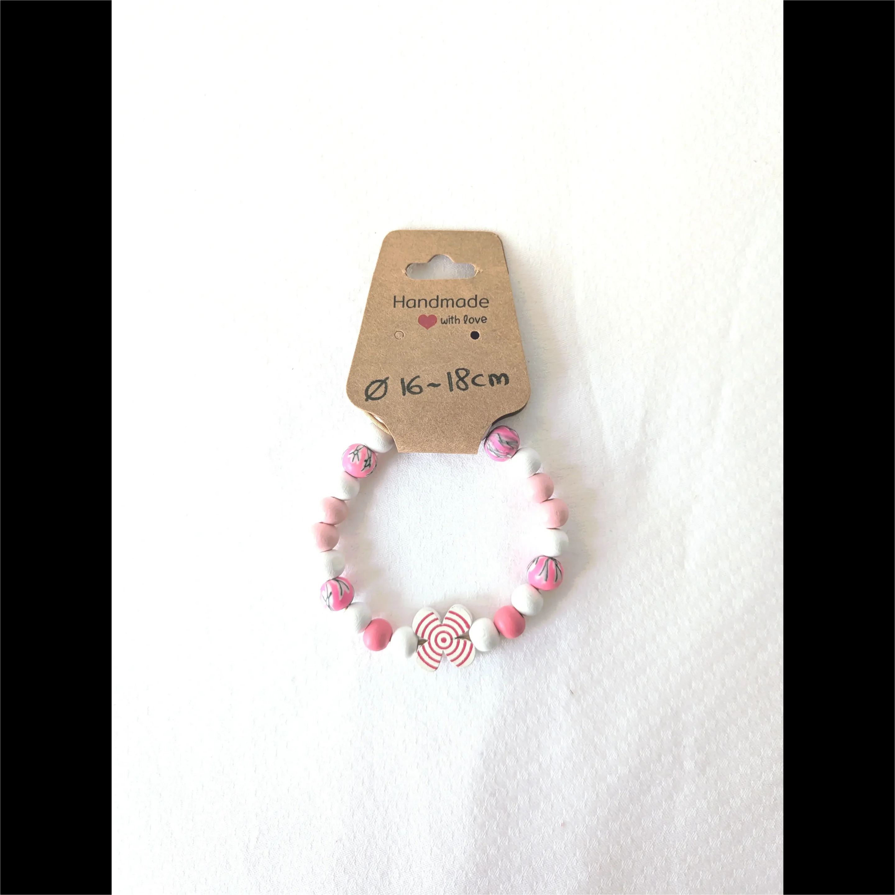 Bracelet réglable perles imprimées, taille S/M – Image 5