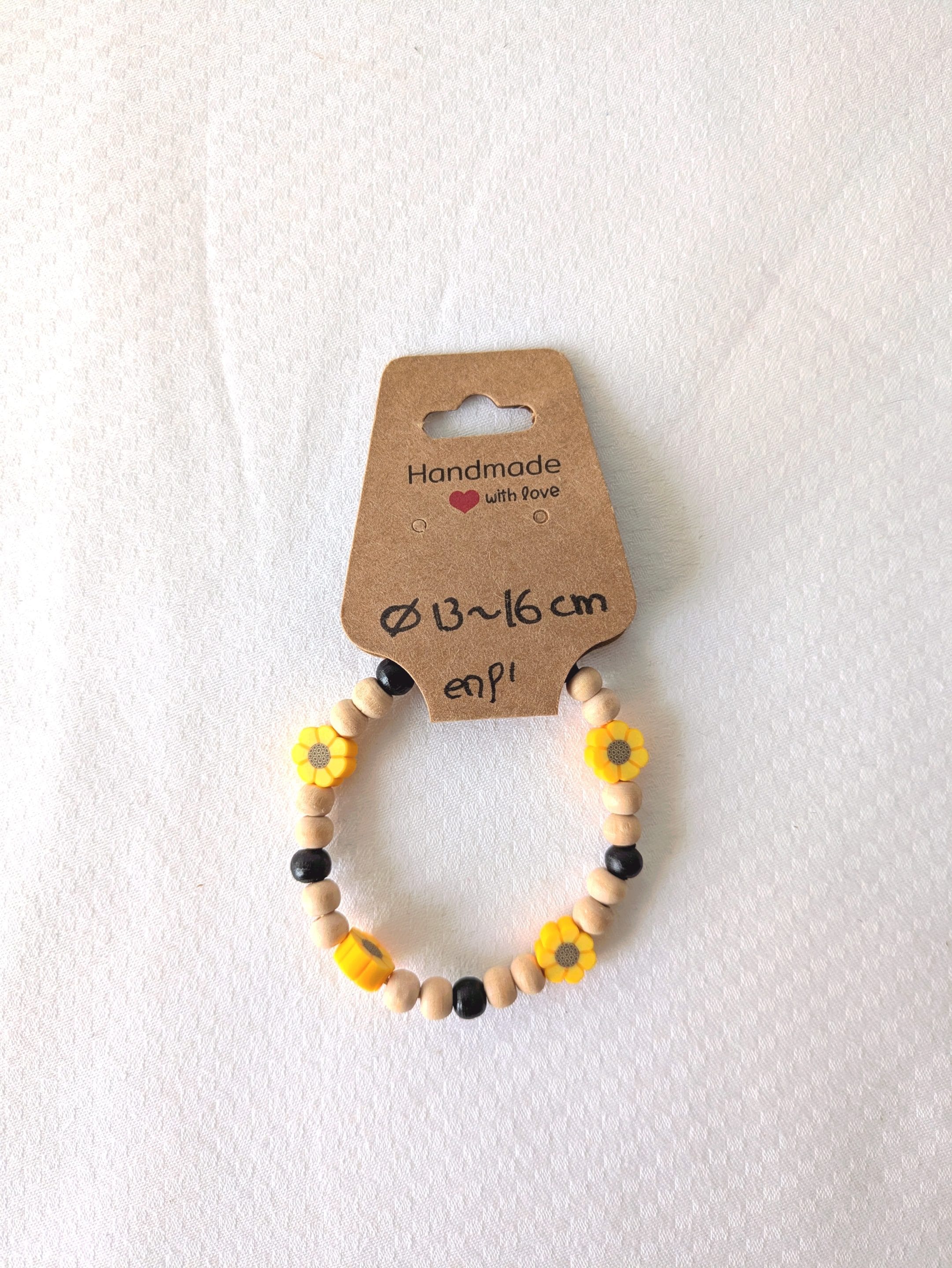 Bracelet réglable fleurs colorées, taille enfant – Image 6