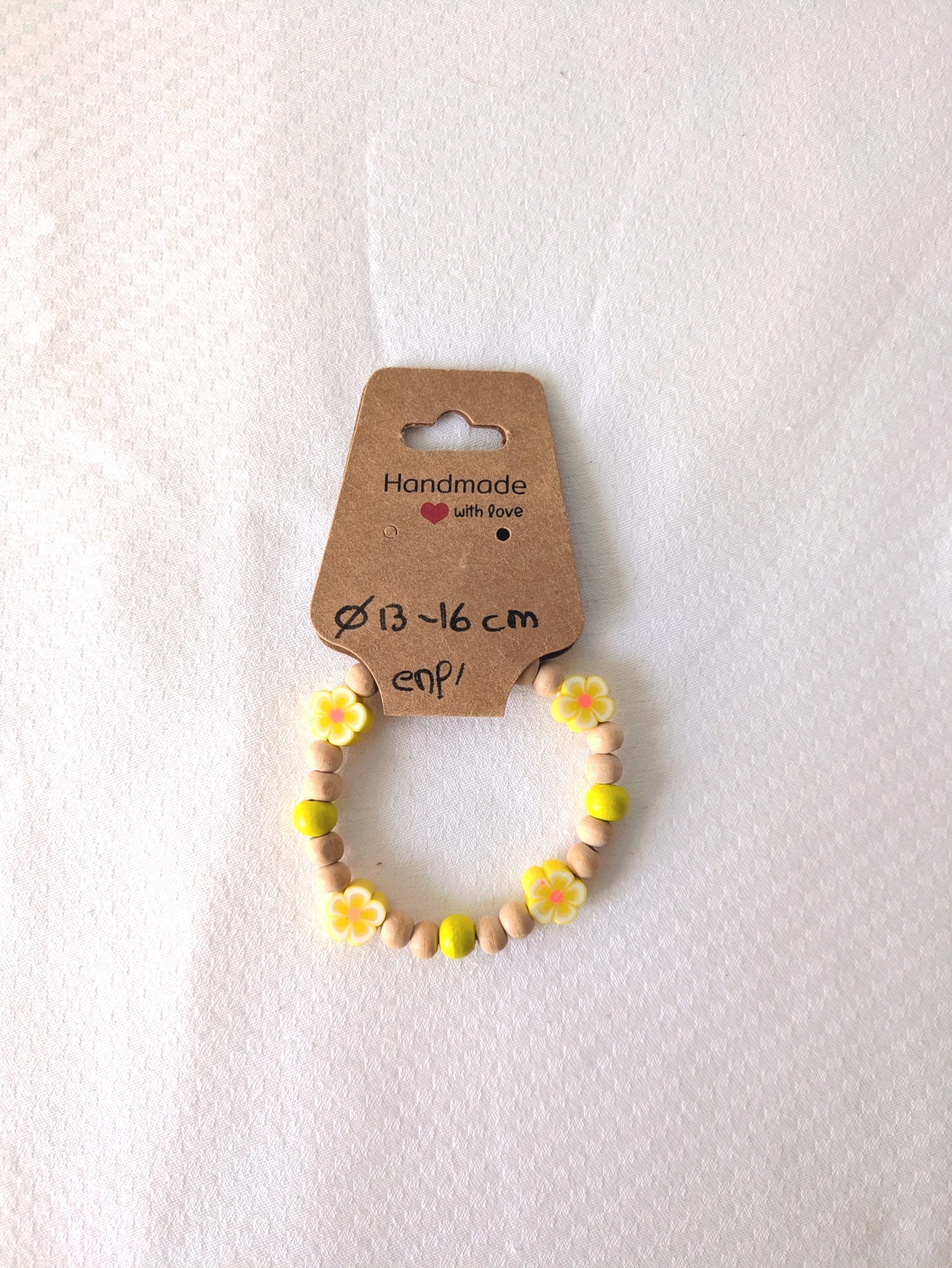 Bracelet réglable fleurs colorées, taille enfant – Image 4