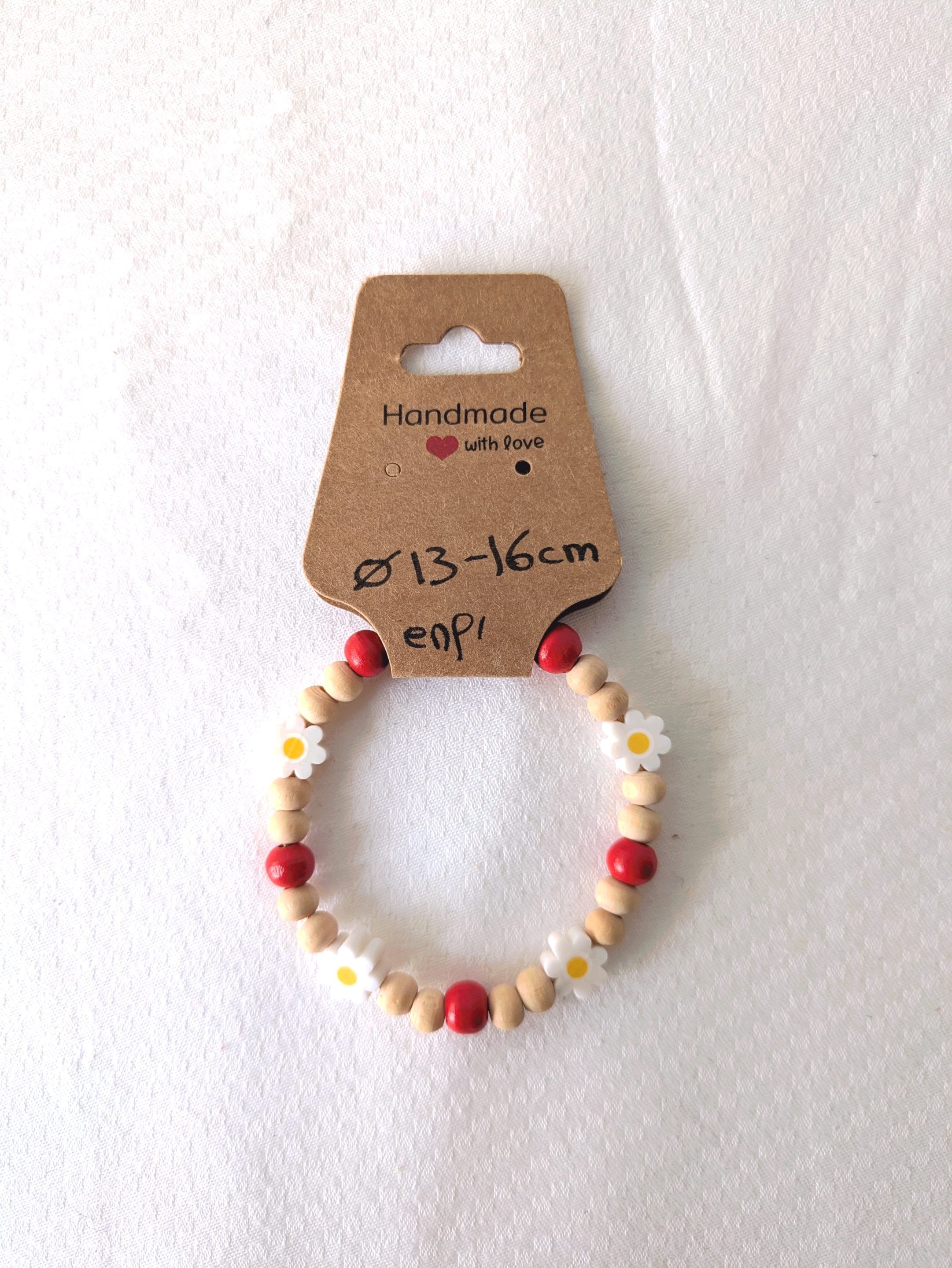 Bracelet réglable fleurs colorées, taille enfant – Image 3