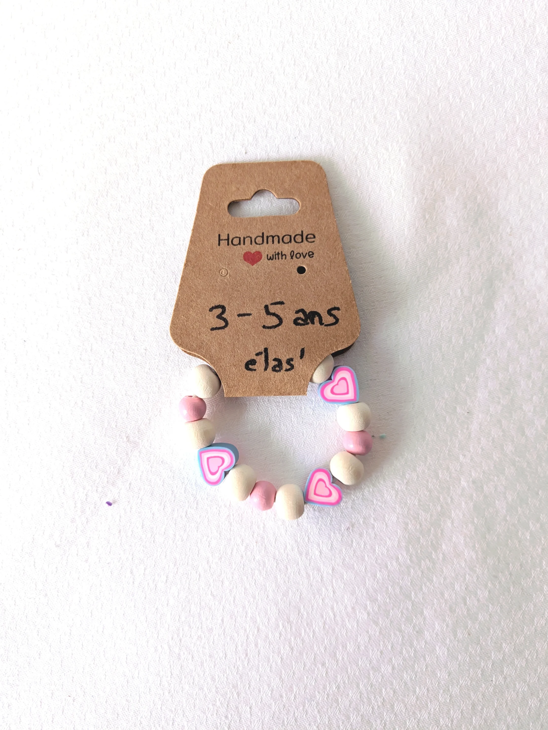 Bracelet élastique coeurs , taille 3-5 ans – Image 3
