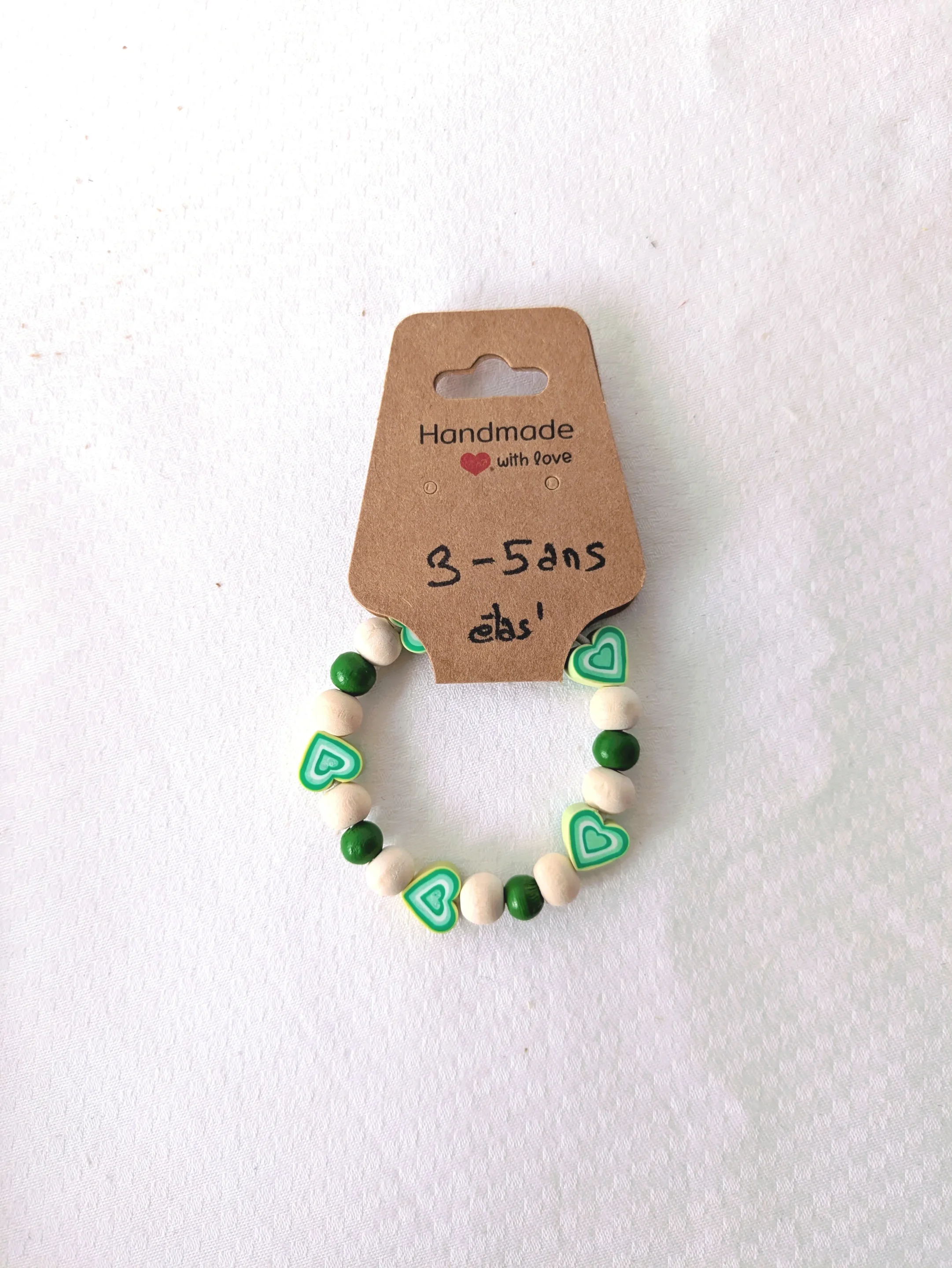Bracelet élastique coeurs , taille 3-5 ans – Image 2